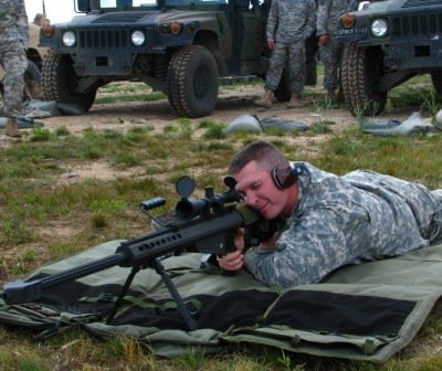 Frenchy on Barret M107 50cal training